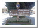 Ortseingangsschild, El Calafate Ortseingangsschild, El Calafate