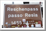 Schild Reschenpass Schild Reschenpass